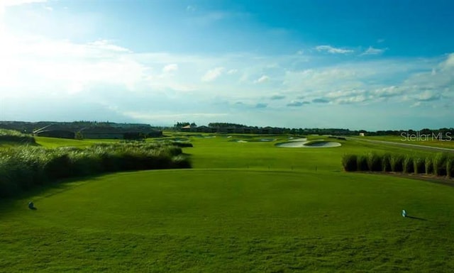 view of property's community featuring a yard