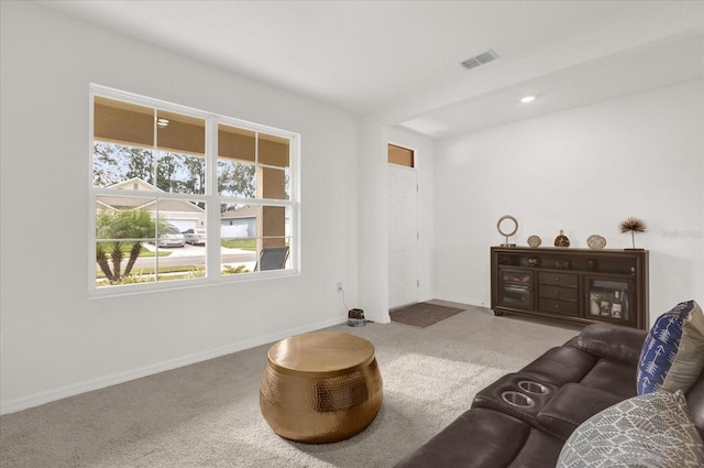 view of carpeted living room