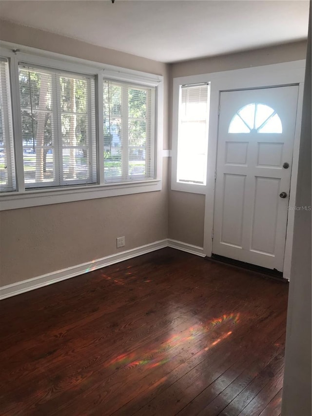 318 S Palmetto Ave, Sanford, FL 32771 - foyer entrance featuring dark wood-style flooring and baseboards