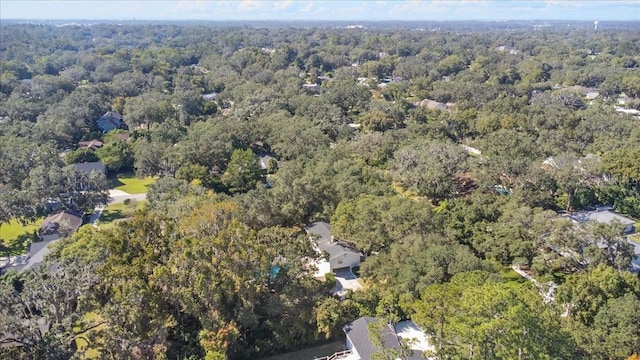 aerial view featuring a view of trees