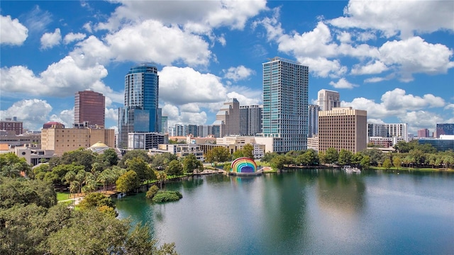 city view featuring a water view