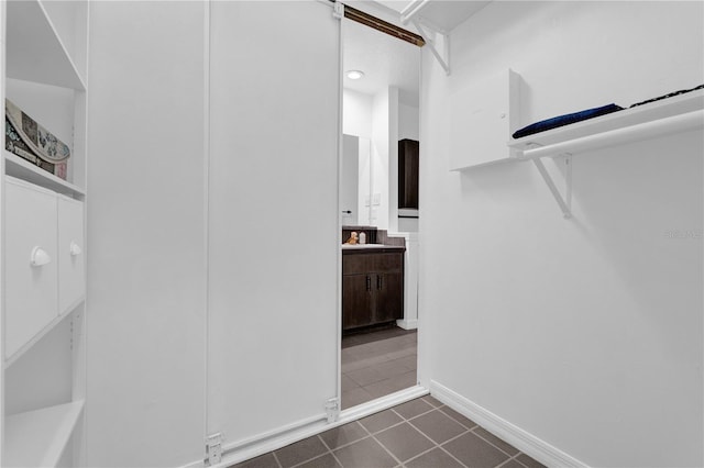 walk in closet with sink