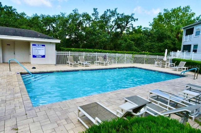 view of pool with a patio