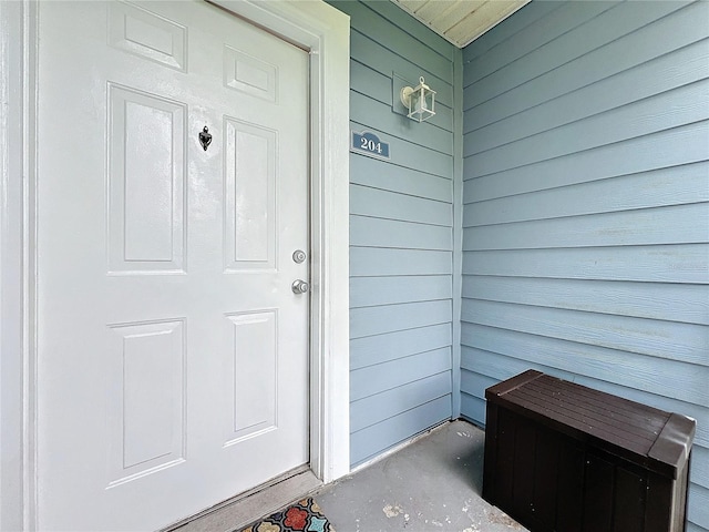 view of doorway to property