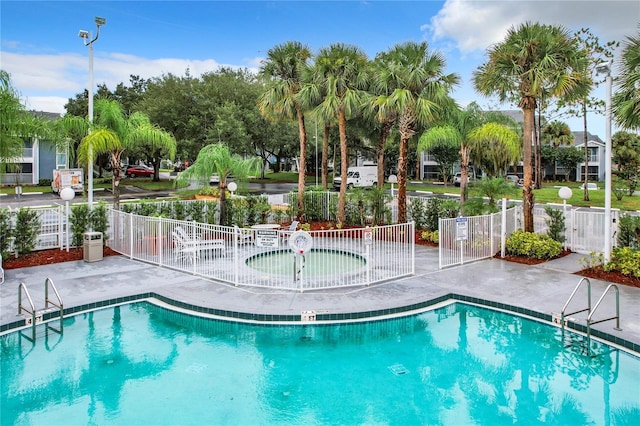 view of pool with a patio