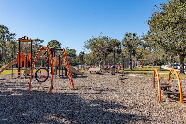 view of play area