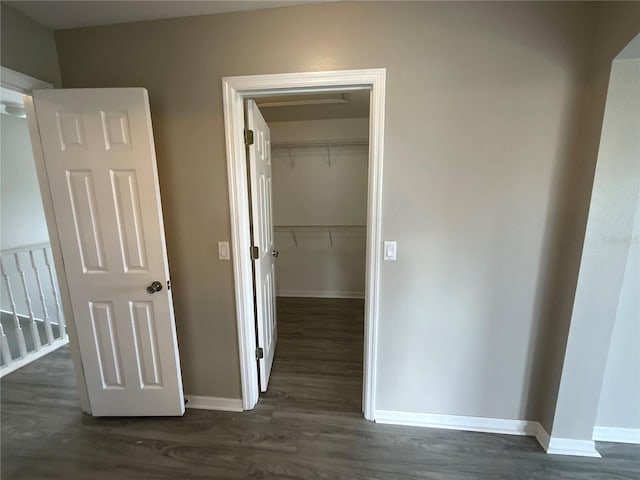 interior space featuring dark hardwood / wood-style flooring