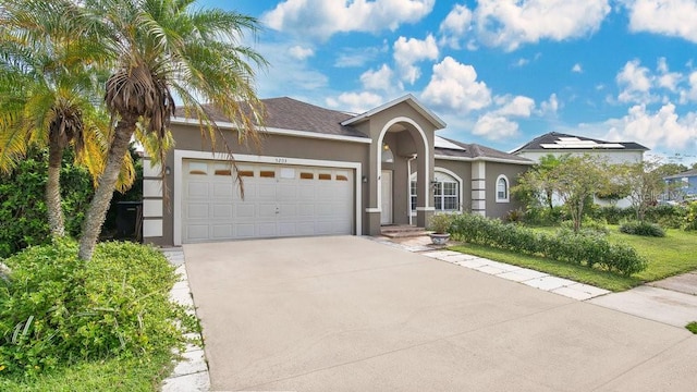 view of front of home featuring a garage