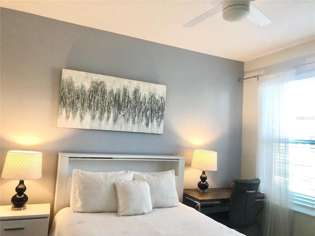 bedroom with ceiling fan