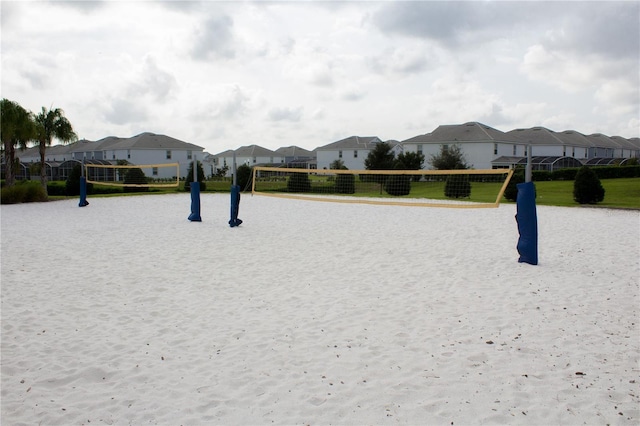 view of community featuring volleyball court