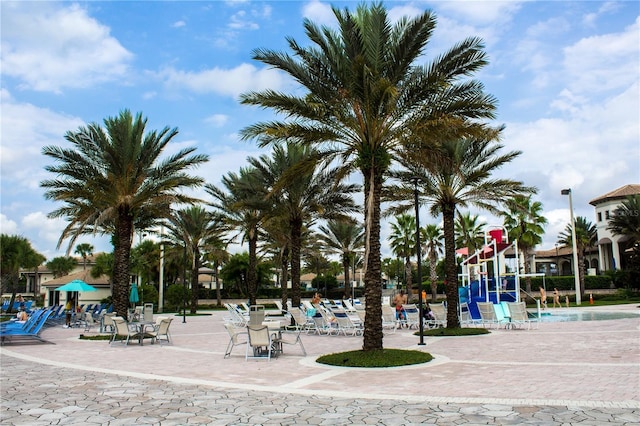 view of home's community with a playground