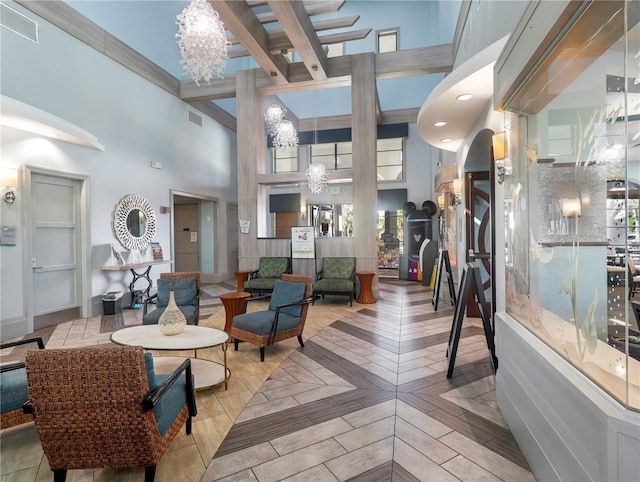 8938 Cabot Cliffs Dr, Davenport, FL 33896 - building lobby featuring a towering ceiling