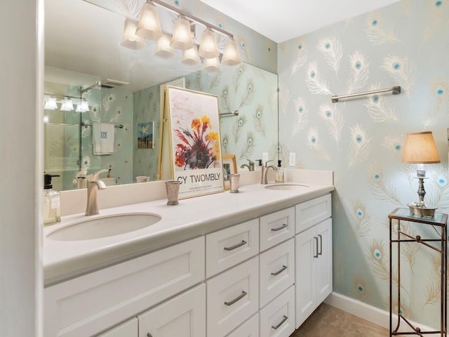 bathroom with vanity