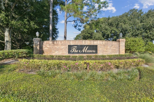 view of community sign