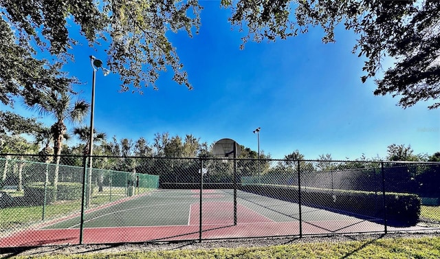 view of sport court with basketball court