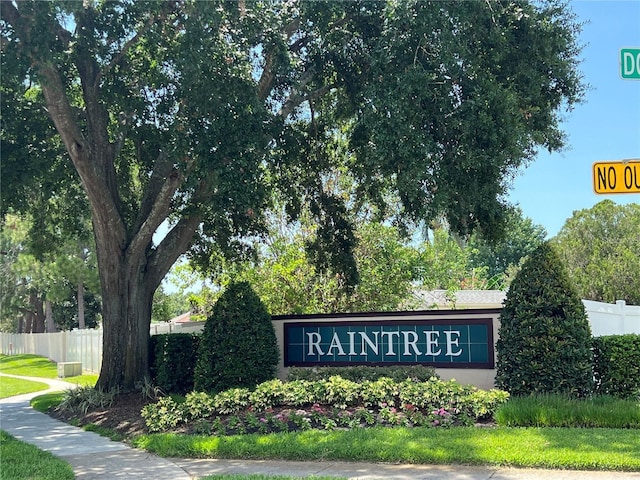 view of community sign