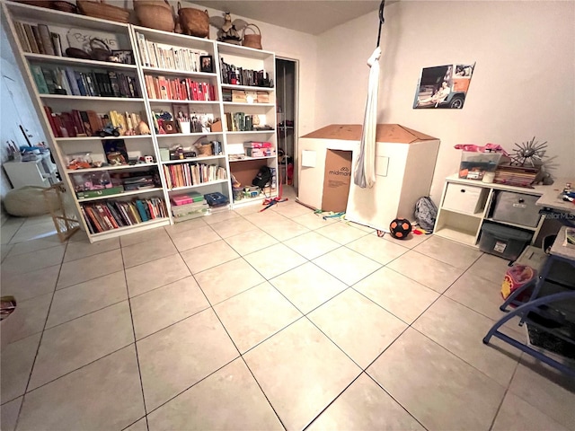 interior space featuring tile patterned flooring