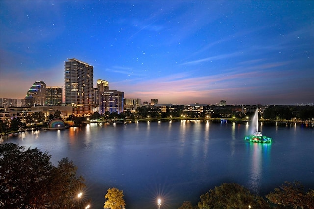water view featuring a view of city