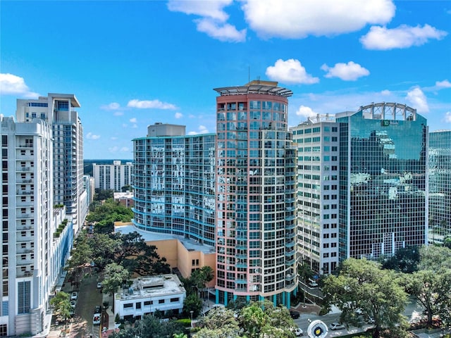 view of building exterior with a view of city