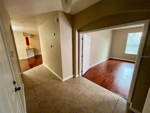 empty room featuring light hardwood / wood-style flooring