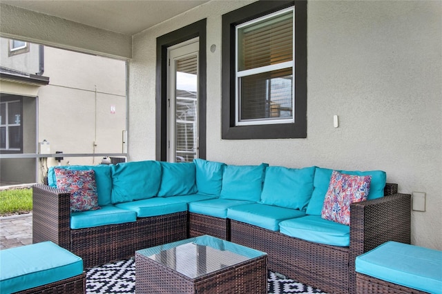 view of patio / terrace with an outdoor hangout area