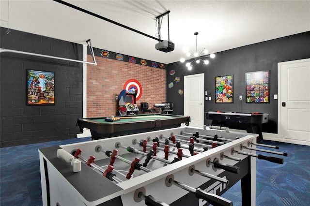 recreation room featuring pool table