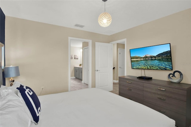 bedroom with ensuite bathroom