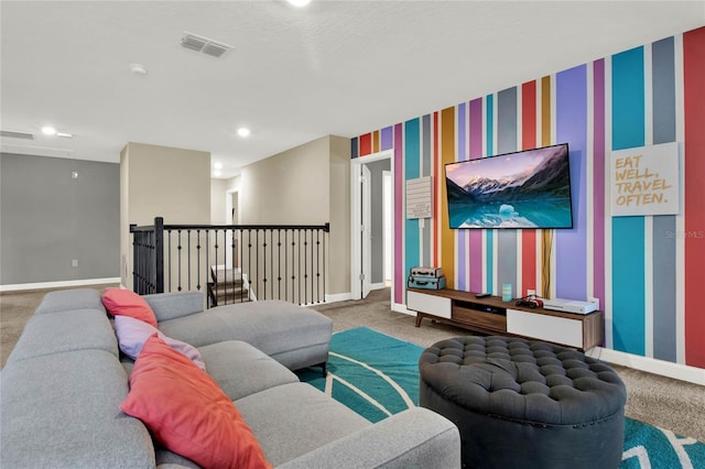 view of carpeted living room