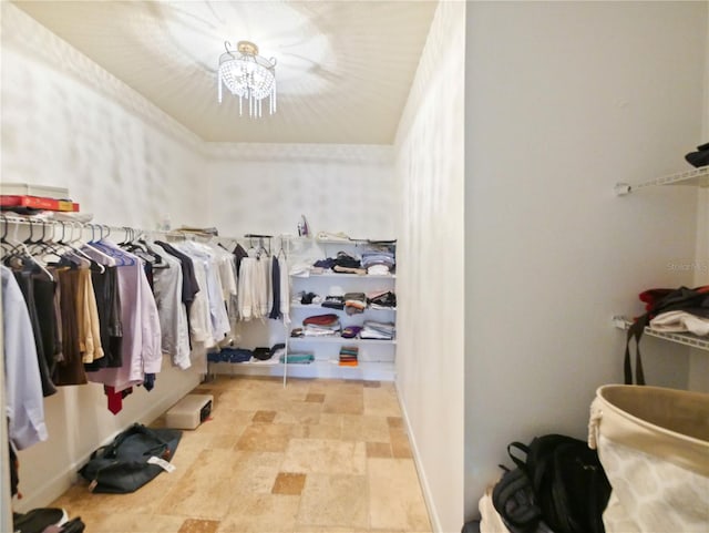 view of walk in closet