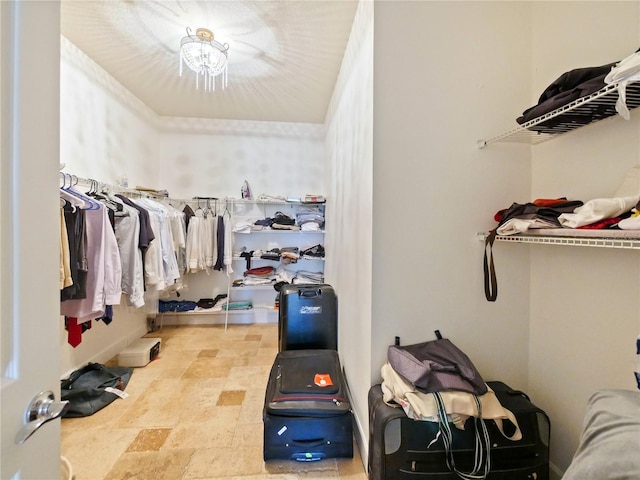 view of walk in closet