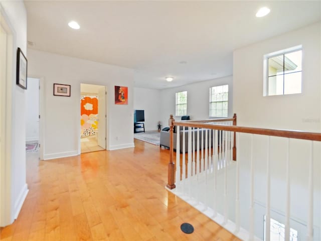 hall featuring hardwood / wood-style flooring