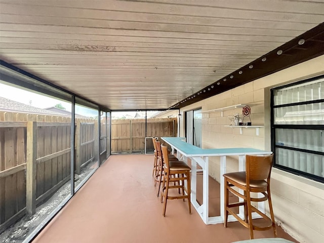 view of sunroom / solarium