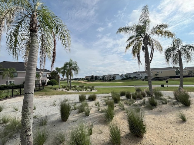 view of community featuring a yard