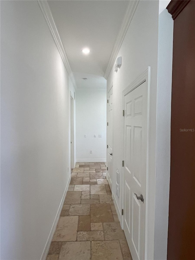 corridor with ornamental molding