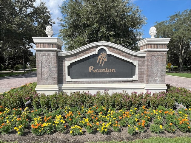 view of community sign