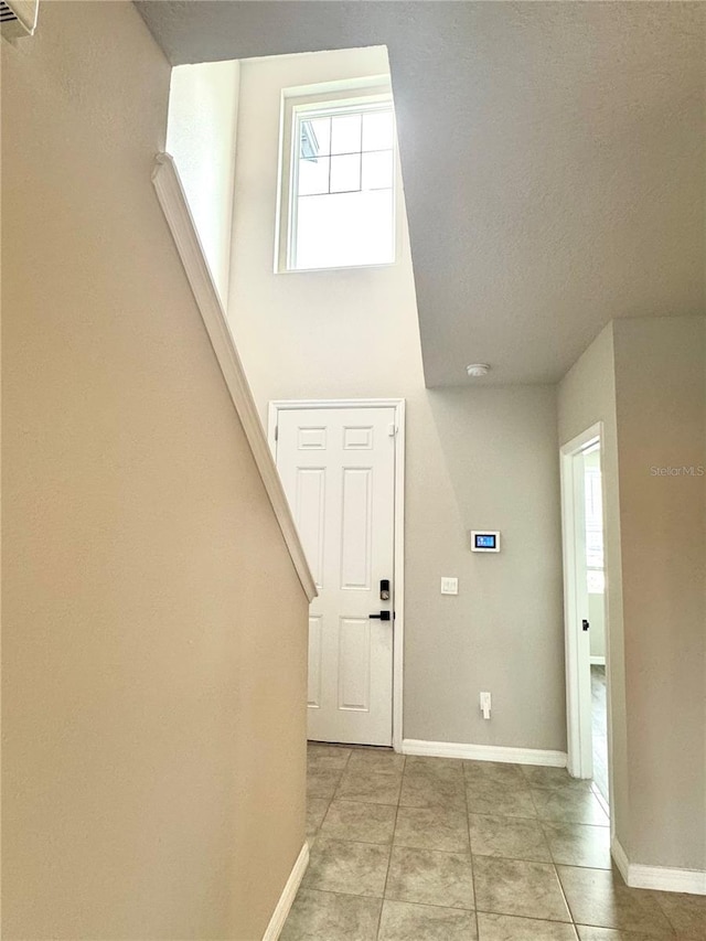 view of tiled foyer entrance