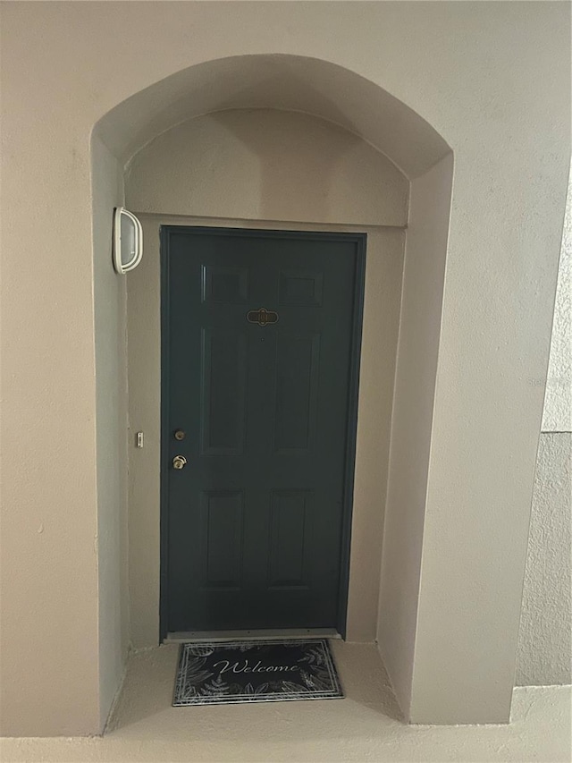 view of doorway to property