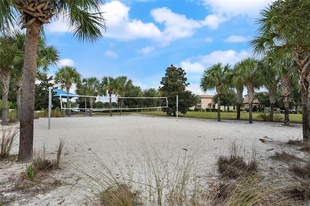 view of community featuring volleyball court