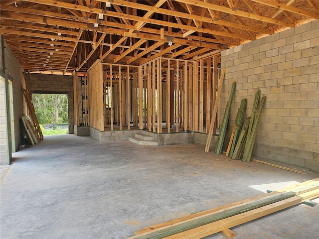 misc room with concrete floors