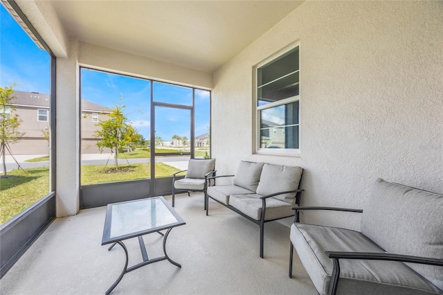 view of sunroom