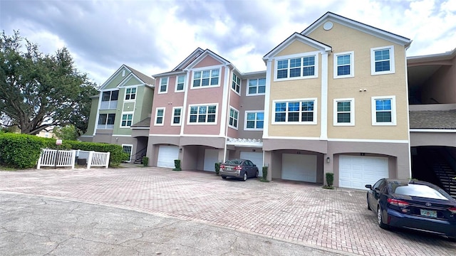 view of property with a garage