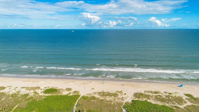 water view with a view of the beach