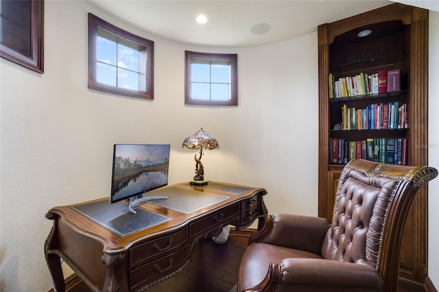 office featuring wood-type flooring