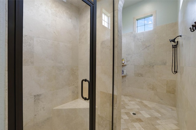 bathroom with an enclosed shower