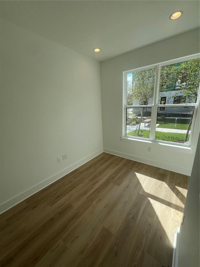 empty room with wood-type flooring