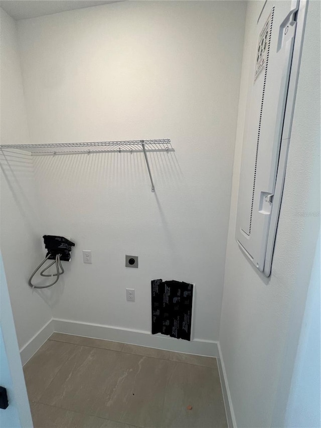 laundry area featuring hookup for an electric dryer