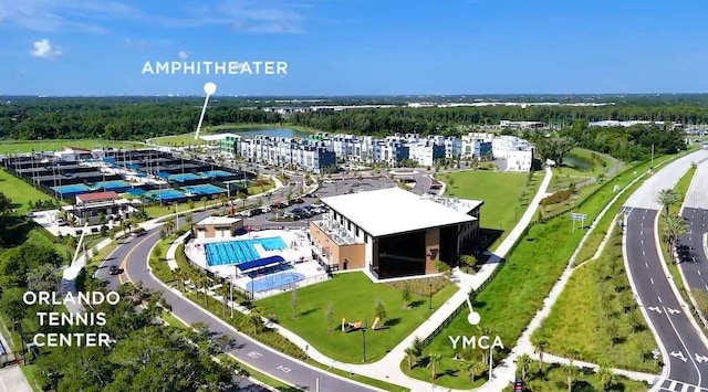 2110 Whitney Marsh Aly, Orlando, FL 32804 - drone / aerial view of a pool area