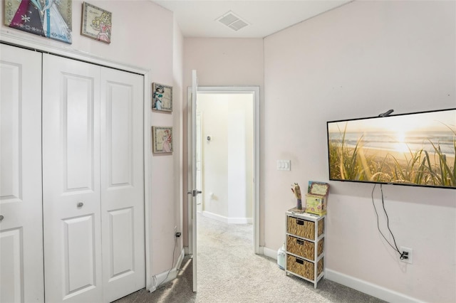 interior space featuring carpet floors