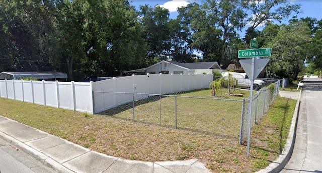 exterior space with a lawn