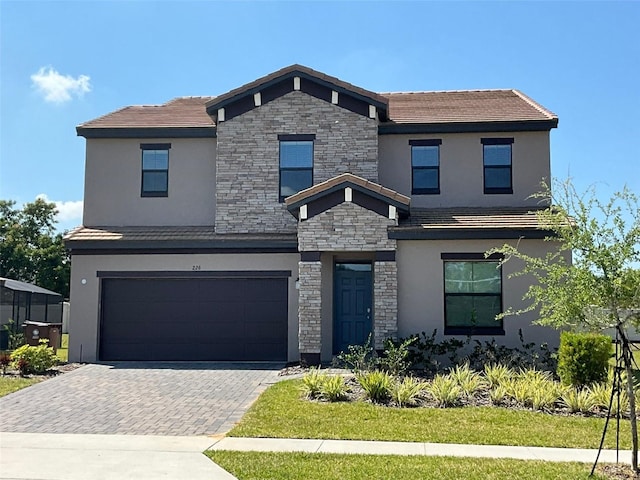 view of front facade with a garage